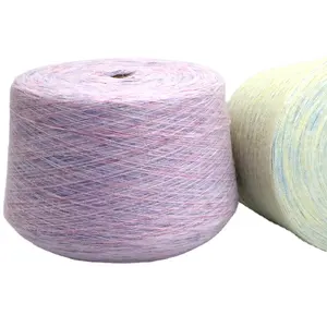 1/9NM 다채로운 양모 면사 스웨터 뜨개질을위한 재활용 폴리에스터 원사 바느질 실 염색 여러 가지 빛깔의 섹션