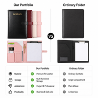 Portafolio de Cuero PU con Logotipo Personalizado, Estilo Vintage A4, Bolsa Profesional para Documentos, Carpeta Multicolor para Presentaciones y Reuniones