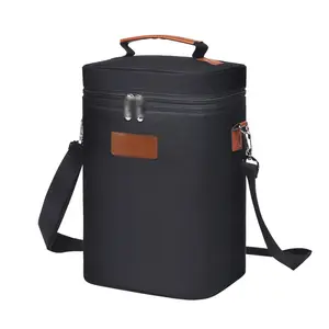 Outdoor Hot Sale Wasserdicht 4 Flaschen Thermo Wein kühler Trage tasche Einkaufstasche Wein Kühltasche