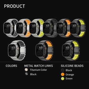 Correa de Reloj de Titanio Puro con Recubrimiento DLC para <span class=keywords><strong>Apple</strong></span> <span class=keywords><strong>Watch</strong></span> Ultra 3 2 Series 11 10 9 46mm 49mm, Correa con Acabado Arenado para Hombre - Product Image 5