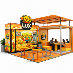 ออกแบบซุ้มอาหารฟาสต์ฟู้ดทันสมัย LUX ซุ้มอาหารแบรนด์เฉพาะตัว ตกแต่งร้านเบอร์เกอร์ เฟอร์นิเจอร์ร้านอาหารเชิงพาณิชย์ - Product Image 5