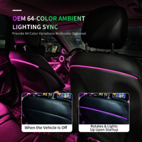 Éclairage d'ambiance pour dossier de siège, 64 couleurs, pour Mercedes Benz Classe C W205 2015-2021, GLC X253, W213, modification de l'éclairage LED intérieur de la voiture
