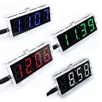 KIT DE BRICOLAGE Horloge Électronique LED Microcontrôleur Kit Horloge Numérique Temps Lumière Contrôle Température Thermomètre