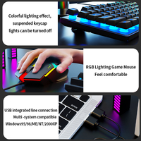 Ensemble clavier et souris à membrane rétroéclairée RVB ergonomique pleine grandeur Nouvelle interface USB Fonctionnement mécanique Claviers en gros