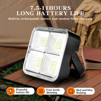 Lampe de camping portable à LED, étanche IP54, multifonctionnelle, rechargeable par USB, solaire, pour la pêche, éclairage d'urgence