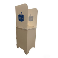 Cabine de vote pliable en carton ondulé et plastique PP, forme et logo personnalisables, pour les élections