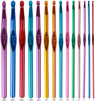 Crochets à crochetage ergonomiques en aluminium coloré