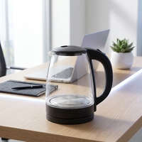 Bouilloire électrique en verre portable de 1,8 L avec éclairage LED pour la cuisine domestique – Approvisionnement direct usine