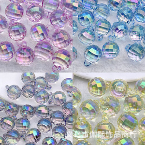 High Transparency Iridescent Faceted Disco <b>Ball</b> Beads 16mm Plastic Resin DIY Jewelry Making Supplies Yiwu Origin - Product Image 2
