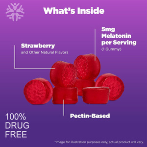 Nhà máy Melatonin bổ sung hỗ trợ giấc ngủ bổ sung hỗ trợ ngủ nhanh hơn và ngủ lâu hơn Melatonin Gummies - Product Image 5