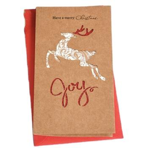 Thiệp chúc mừng Giáng sinh, sinh nhật, năm mới phong cách Bắc Âu phổ biến, cao cấp, thân thiện với môi trường, giấy nghệ thuật tái chế, màu đỏ, 3D nổi bật, tùy chỉnh - Product Image 3