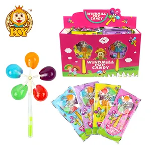 Fabrikant Groothandel Snoep Plastic Windmolen Vorm Harde Candy Lolly Met Glow Sticks