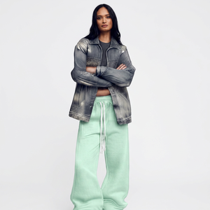 Solid Color Loose Fit Wide Leg <b>Sweatpants</b> <b>Oversized</b> Baggy Athletic Streetwear Bottoms For Women - Product Image 1