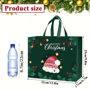 Borse Shopper Natalizie Riutilizzabili Personalizzate in Tessuto Non Tessuto, Borse Portaoggetti Natalizie - Vendita Calda - Product Image 6