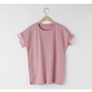 <span class=keywords><strong>T</strong></span>-<span class=keywords><strong>shirt</strong></span> Estiva da Donna con Collo Rotondo e Maniche Trasparenti, Maglietta Casual a Maniche Corte, Elegante Blusa Y2K Streetwear per Uso Quotidiano - Product Image 3
