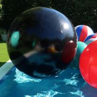 Balle géante gonflable en PVC, lisse, brillante, colorée, jouet flottant pour piscine et plage, fabrication OEM personnalisée, vente en gros