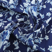 Ventes chaudes Impression numérique douce personnalisée Motif floral sur tissu uni 100% rayonne pour robes Jupes et textiles de maison
