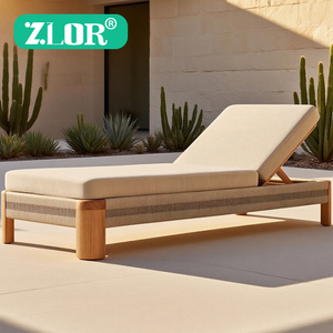 Mobili Patio lettino in Teak lettino prendisole mobili da giardino sedia da esterno lettini per sdraio da spiaggia all'aperto piscina poltrona - Product Image 1