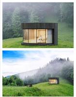 Hôtel préfabriqué de luxe mobile au design rond pour hébergement