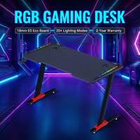 Bureau d'ordinateur ergonomique AOR pour cybercafé et esports, avec effets RGB multiples, panneau de qualité E0, vente en gros usine