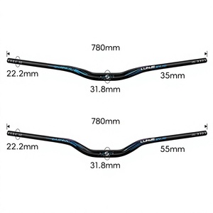 Manillar de aluminio para bicicleta de montaña de 780 mm, 31,8 mm, tipo Riser Bar, para DH, Enduro, Trail, accesorios, venta al por mayor de fábrica - Product Image 4
