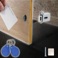 Serrure de meuble numérique RFID à batterie, invisible, avec capteur de carte IC, pour casier intelligent, armoire, portes en bois, en ABS, contrôlable par application