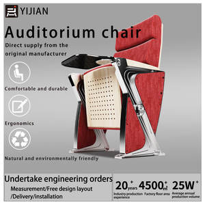 Silla plegable de tela ecológica moderna con tablero de escritura para auditorios, teatros, escuelas, hoteles, hospitales - Product Image 2