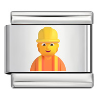 Breloque italienne en acier inoxydable – Accessoire de bracelet modulaire DIY avec emoji d'occupation pour hommes et femmes, vente en gros
