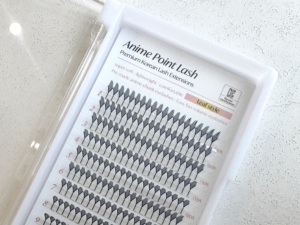 ขนตาปลอมอนิเมะเกาหลีขนาด0.05มม. รูปทรงใบไม้โค้งรูปการ์ตูน - Product Image 5