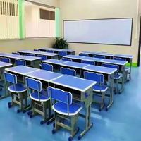 Metal Modern School Classroom Furniture Estudiantes Escritorio y silla de un solo asiento