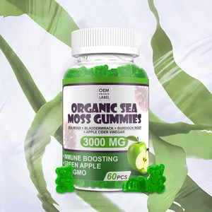 Customized Organic Immunity Detox Thyroid Support Bladderwrack Burdock Root Seaweed Sea Moss Gummies