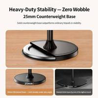 Support de tablette en métal pour sol, rotation à 360° °   Base lestée universelle rotative et réglable en hauteur (0,6-1,5 m), 4,2 kg, pour studio, salle de sport, bureau, OEM, vente en gros