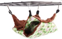 Hamac double couche en peluche pour animaux de compagnie Sac de couchage chaud pour écureuil et miel Colugo Hamac en coton amovible pour animaux de compagnie Lit pour chiens