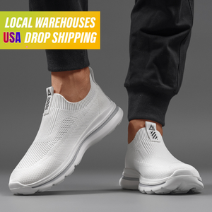 Giày thể thao nam bán chạy nhất năm 2024, không dây, chất liệu lưới thoáng khí, chống trơn trượt, đi bộ, chạy bộ, mềm mại, thoải mái, nhẹ, sản phẩm bán buôn - Product Image 4