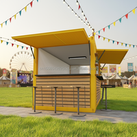 Boutique mobile en conteneur d'acier de 10 pieds ou 20 pieds avec panneaux sandwich, bar modulaire mobile, café, épicerie, hôtel, maison