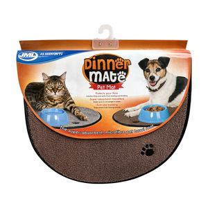 Tapis en microfibre pour gamelles d'animaux, tapis d'alimentation pour chiens et chats, tapis de séchage pour aliments et eau avec support antidérapant, 12 pouces x 23 pouces, marron - Product Image 1