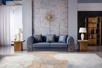 Canapé Chesterfield de luxe contemporain SF2028 pour salon, ensemble 1+2+3, pliable, en cuir PU, pour usage hôtelier