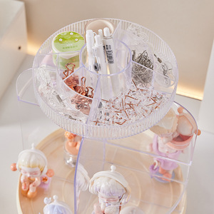 Boîte de maquillage de bureau de grande capacité Design classique Nouveaux cosmétiques rotatifs <span class=keywords><strong>Rangement</strong></span> <span class=keywords><strong>Rouge</strong></span> à lèvres Crayon à sourcils Coiffeuse <span class=keywords><strong>Rangement</strong></span> - Product Image 2