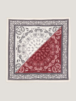 Écharpe carrée à motif Paisley, Écharpe en soie de luxe, Écharpe en soie multi-usages