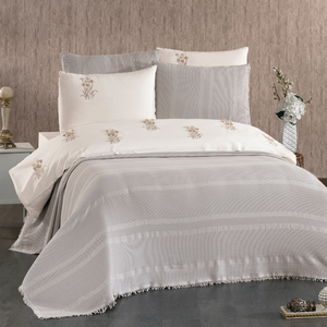 Juego de Ropa de Cama y Cubrecama de Algodón Guzide Amara de 7 Piezas para Uso Diario - Product Image 1