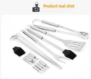 Ensemble d'ustensiles d'extérieur modernes en acier inoxydable <span class=keywords><strong>pour</strong></span> barbecue, <span class=keywords><strong>kit</strong></span> d'outils en métal <span class=keywords><strong>pour</strong></span> la <span class=keywords><strong>cuisine</strong></span> <span class=keywords><strong>de</strong></span> camping et le gril à charbon - Product Image 6