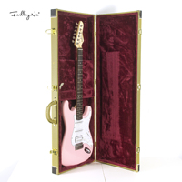 Étui rigide personnalisé Farlley.Na pour plusieurs guitares basses, en fibre de carbone et fibre de verre, avec charnière en cuir EVA pour sac de guitare rigide