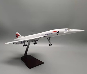 1/125 Échelle ABS Résine British Airways <span class=keywords><strong>Air</strong></span> <span class=keywords><strong>France</strong></span> Concorde Avion Modèle Supersonique Compagnie Aérienne Moulé Sous Pression Jouet pour Collection - Product Image 1