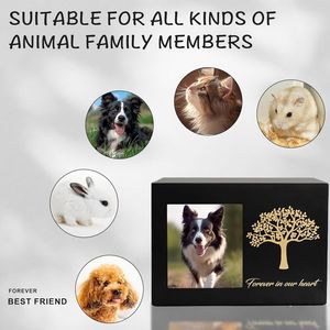 Özel Oem ahşap Pet tabut Urns ev gömme taşıyıcı tabutlar kutusu köpekler ve kediler için anıt kremasyon çömleği için Pet külleri - Product Image 5