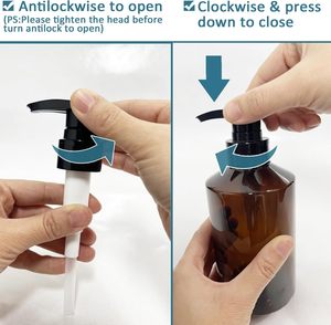Low MOQ Oblique Shoulder Amber Shampoo Body Lotion Pump Bottles 300ml 500ml <b>Hand</b> <b>Wash</b> and <b>Hand</b> Lotion Bottles - Product Image 5