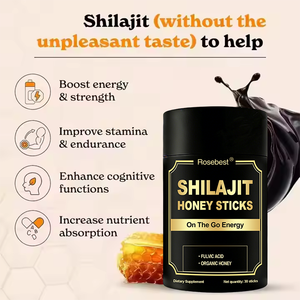 Pacote Personalizado por Atacado de Bastões de Resina Shilajit Orgânica Pura, 30 Bastões de Shilajit do Himalaia com Mel Orgânico para Homens - Product Image 2