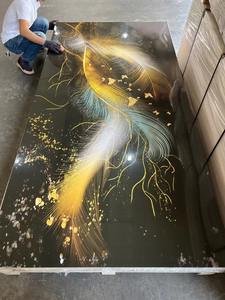 لوح جداري تجاري مقاوم للحريق ومضاد للماء بنمط رخامي 1220*2440 مم من البي في سي المعالج بالأشعة فوق البنفسجية - Product Image 4