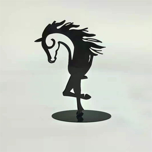 Mini bacio in metallo/libertà/amore/volo/foraggiamento ornamenti di scultura a cavallo ornamenti da tavola decorazione d'interni - Product Image 4