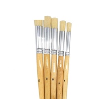 Pinceaux de peinture Yihuale pour artistes, à poils blancs, tête ronde, pour peinture à l'huile