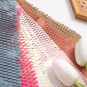 1 Rouleau de Papier d'Emballage pour Fleurs Écologique en Nid d'Abeille, Imperméable, avec Rembourrage et Doublure Creuse pour l'Emballage de Fleurs Fraîches - Product Image 3